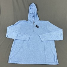 Johnnie-O Golf Hoodie Pullover Welsey 1/4 Zip Large Malibu Polyester MSRP $128 picture