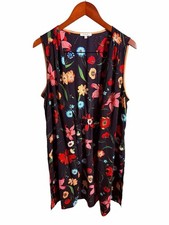Pleoine Black Floral Open Vest M picture
