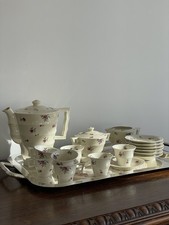 Theodore Haviland Limoges Art Deco Coffee Set Ivory Pate 30s picture