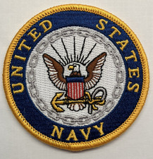 US Navy Crest EMBROIDERED 3 inch IRON ON MILITARY PATCH picture