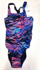 Speedo Women's Hyperboom Medalist One Piece Blue/Pink US Size 4 NWT picture