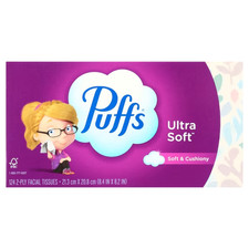 Puffs Ultra Soft Facial Tissues 124 Count Pack Of 8 Family Boxes Sensitive Skin picture