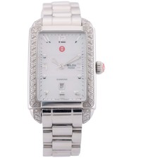 New Michele Milou Park MWW15C000016 Sainless Steel Ladies Diamond Watch $1695.00 picture