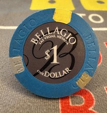🎰🎲$1 Bellagio Casino Chip Las Vegas, Nevada 1 Of 26 Strip Properties🎲🎰 picture