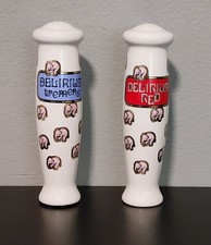 2 Ceramic Delirium Beer Tap Handles Tremens Red picture
