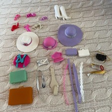 VTG 1980s Barbie accessory lot. 25 pcs: shoes/cowboy boots, purses, belts, bags picture