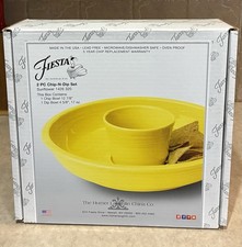 Fiesta Sunflower 2 Piece Chip & Dip Set-New-Fiestaware picture
