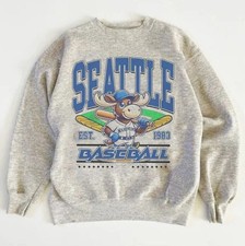 1983 Vtg Seattle Mariners Baseball Graphic Ash Color Unisex Sweatshirt KH18010 picture