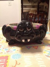 Enesco Porcelain Ceramic Vicki Thomas Halloween Spider Candy Dish Bowl Brand New picture