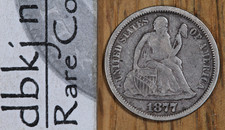 1877 (P) - Seated Liberty Dime 10¢ - VF - Very Fine picture