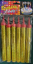 Package Of 6x 5 Inches Sparkling Birthday Candles  picture