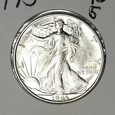 1943 WALKING LIBERTY HALF DOLLAR UNCIRCULATED GEM TO CHOICE BU    #5 picture