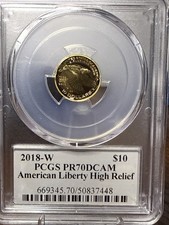 2018-W 1/10 oz gold American Liberty $10 coin PCGS PR 70 DCAM picture