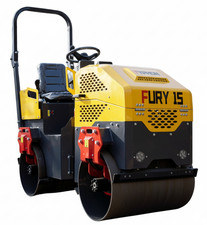 TYPHON FURY 15 Mini Road Roller 1.5Ton 13.5 hp B&S Gas Engine Hydraulic Steering picture