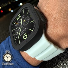 Glow Mint Apple Watch Ultra Mod Kit 49mm – Tactical Black Case + Luminous Band picture