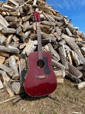 VINTAGE 1977 GUILD D25 CHERRY ACOUSTIC GUITAR MADE IN USA picture
