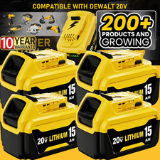 2/4Pack 12.0Ah/15.0Ah replace For DeWalt 20V Max Lithium Battery DCB206 DCB205-2 picture