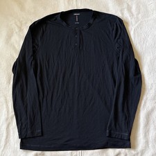 Huckberry Proof 72-Hour Merino Wool Long Sleeve Shirt Black Sz Large picture