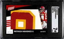 Patrick Mahomes 2019 Panini Day SGC 7 Material Jumbo Jersey Patch Chiefs NFL /10 picture