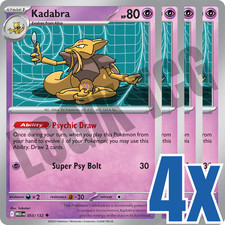 4x Kadabra 055/132 x4 - Mega Evolutions - Pokemon TCG - Playset picture