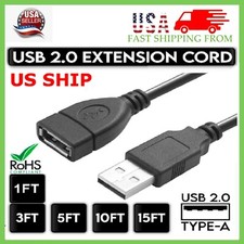 High-Speed USB to USB Extension Cable USB 2.0 Adapter Extender Cord Male/Female picture