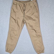 No Boundaries Men Pants M (32-34) Khaki Joggers Jogger Twill Pant Stretch NWT picture