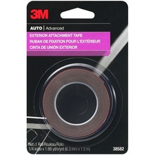 3M Auto Exterior Attachment Tape, 1/4 in x 5 ft, Heavy Duty Double-Sided Automot picture