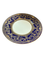 ROYAL WORCESTER Cabinet Plate — Pattern Z1708 — Cobalt Blue & Raised Gilt picture