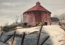 Original Alfonso Fugagli painting Meadville Pa. 1942 picture