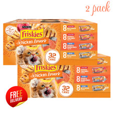 Purina Friskies Chicken Lovers Variety Pack Wet Cat Food Gravy 64 Cans picture