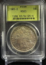 1903 O MORGAN PCGS MS63 OLD GREEN HOLDER **RESUBMIT?**BETTER NEW ORLEANS DATE** picture