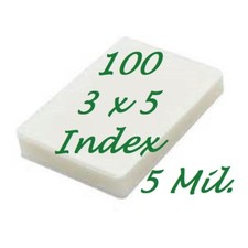 3 x 5 100 5 Mil Laminating Pouches Sleeves 3-1/2 x 5-1/2 File/Index, X-CLEAR picture