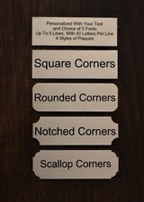 1x3 Custom Engraved Sublimation Brass Color Plate Plaque Name Tag Trophy Flag picture