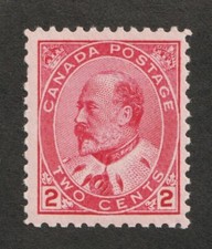 1903 Canada Sc# 90 - 2¢ KEVII - MH Cv$60 USD picture