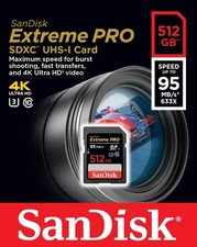 SanDisk Extreme PRO 512GB SD SDXC Class10 UHS-I U3 V30 4K UHD Camera Memory Card picture