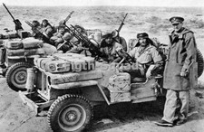 WW2 Picture Photo Colonel David Stirling with Jeep in the desert 8056 picture