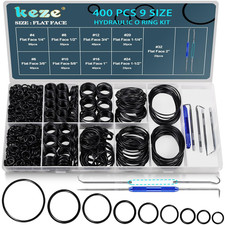 400 PCS Hydraulic O Ring Kit Buna N 70A ORFS Flat Face Fittings Seal Set 9 Sizes picture