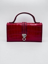 Brighton Red Cross Body Bag Braveheart Richmond Vintage Croc Design Leather picture