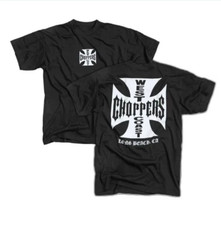 West Coast Choppers Cross Logo Shirt 2 Sided Biker Motorcycle Graphic Tee S-5XL picture