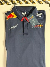 F1 Red Bull Racing Sergio Perez #11 Women's Polo Shirt Navy Blue Red Size M picture
