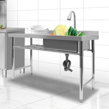 Commercial Utility Prep Sink Kitchen Sink 1 Compartment & Drain Stainless Steel picture