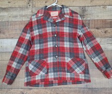 Vtg 50s Womens Loaferette Wool Flannel Jacket Sz L Great Condition RARE picture