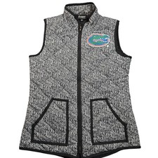 Florida Gators Vest Jacket Womens Medium Black NCAA Football Gameday Couture picture