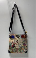 LANY Paparazzo Multicolor Paris France Theme Crossbody Bag Black Trim picture