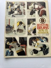 Rare Vintage 1974 75 BOSTON BRUINS Yearbook Bob ORR Phil ESPOSITO W/ Team Poster picture