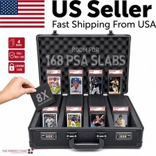Graded Card Storage Case Holds 168 Slabs PSA BGS SGC Trading Card Box Slab Case picture
