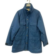 Vtg Woolrich Woman Field Jacket Medium Blue Made in USA Insulated Hunting..#89 picture