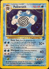 Poliwrath 15/130 Holo Rare Base Set 2 Pokémon TCG (2000)- LP picture