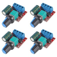 DORHEA 4Pcs 12V Mini 2A 90W PWM Motor Speed Controller DC-DC black,gray picture