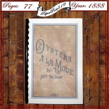 1888 Oysters À La Mode Vintage Cook Book 77 Pages picture